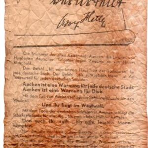 Allied Leaflet - ..Züm Tode verürteilt Adolf Hitler