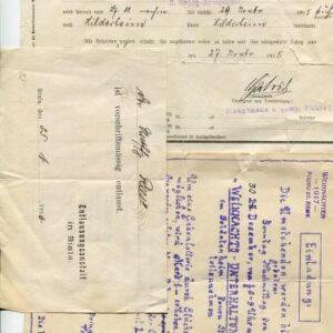 Lot of 3 Documents WW1 - Ingenieur Reese