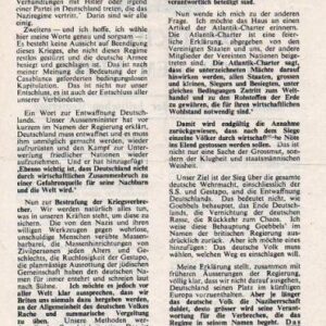 Allied Leaflet - Deutschland nach dem Krieg