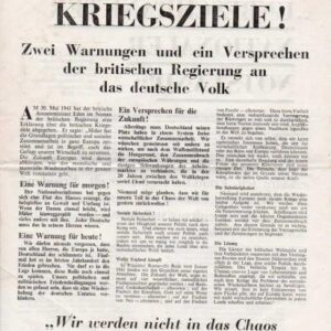 Allied Leaflet - Roosevelt verkundet: "Unbeschrankter Nationaler Notstand!