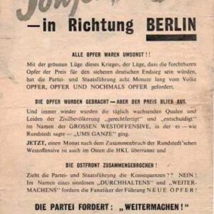 Allied Leaflet - Sowjet Panzer - in richtung Berlin