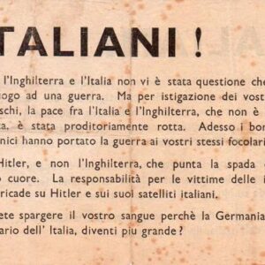 Allied Leaflet - Italiani!