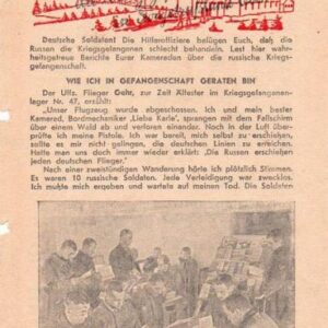 Russian Leaflet - Wie die Kriegsgefangene in Sowjetruɮland leben - Februar 1942 Nr.1