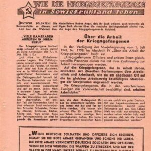 Russian Leaflet -Wie die Kriegsgefangene in Sowjetruɮland leben - Mai 1942. Nr.38