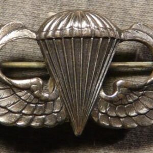 WWII US Army Paratrooper Jump Wings in Sterling.