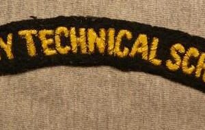 Rare British Shoulder Title 'ARMY TECHNICAL SCHOOL'.