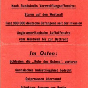 Allied Leaflet - Im Westen: Nach Rundstedts Verzweiflungsoffensive.