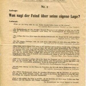 German Leaflet - Willst du die Wahrheit wissen, Kamerad, frage den "Skorpion"! Nr. 2.