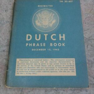 US Phrase Book - Dutch 1943.