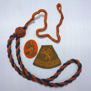 Insignia and Normandy Invasion Lanyard - Dutch Prinses Irene Brigade.