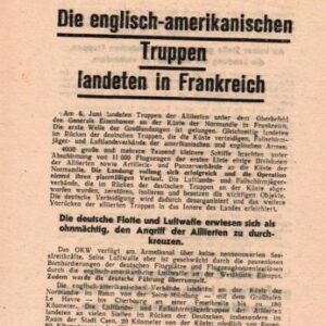 Russian Leaflet - Die englisch-amerikanischen Truppen landeten in Frankreich