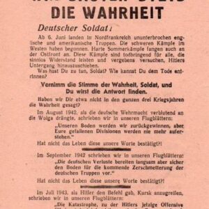 Russian Leaflet - Wir sagten stets die Wahrheit