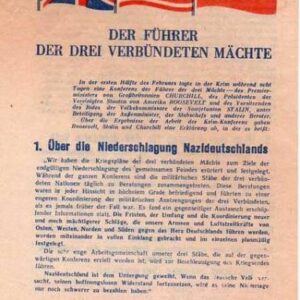 Russian Leaflet - Erklärung - Der Führer der drei Verbündeten Mächte