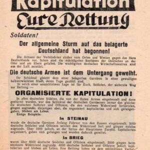 Russian Leaflet - Organisierte Kapitulation Eure Rettung