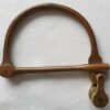 Brass kit bag lock with an antique Victorian letter combination padlock - Image 3
