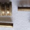 Brass kit bag lock with an antique Victorian letter combination padlock - Image 5