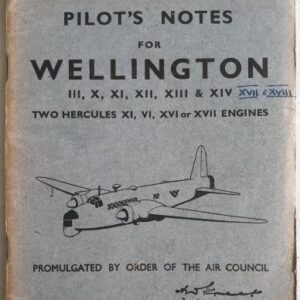 Original Pilot's notes for Wellington - 1944.