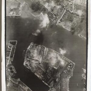 Aerial photo Schiedam (Rotterdam harbor - Wilhelminahaven) 15 March 1945.