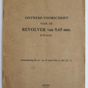 Dutch booklet, Ontwerp-voorschrift voor de revolver van 9,65 mm