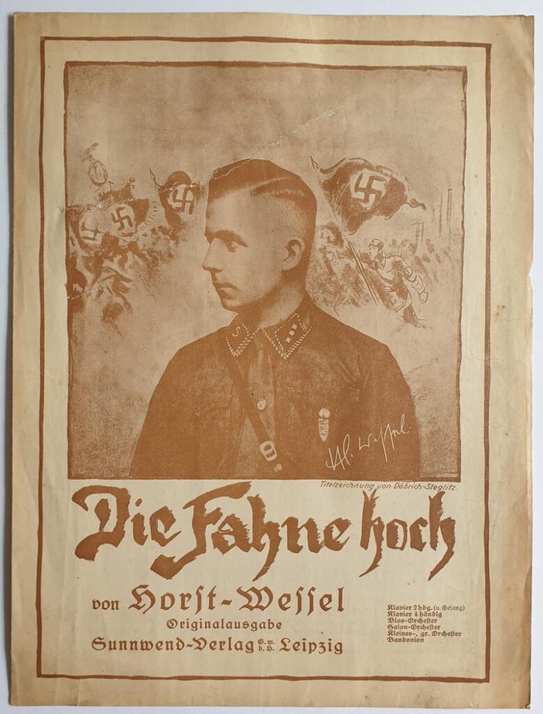 Original Sheet Music 'Die Fahne Hoch' from Horst Wessel
