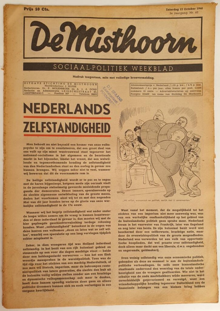 Newspaper 'De Misthoorn'.