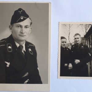 Two German Photographs of a Panzer Man.