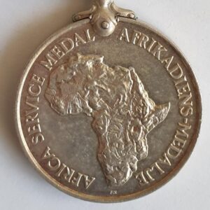 Africa Service Medal - Afrika Diens Medalje - Named T. C. Baker.