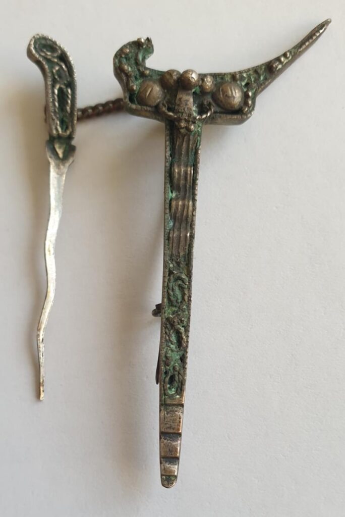 Silver Brooch of a Kris - Netherlands Indies.