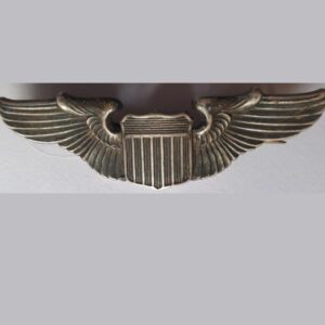 World War II USAAF Pilot Wings - Sterling Silver - Small 2" Version.