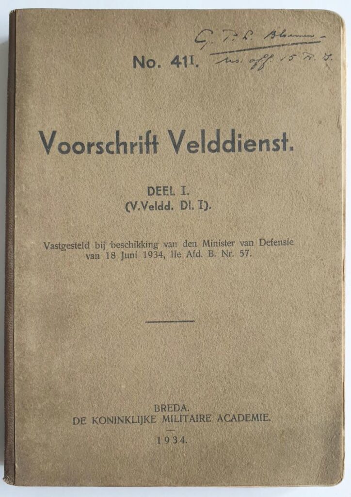 Voorschrift No. 41 Deel 1 - Voorschrift Velddienst - Dutch Army.