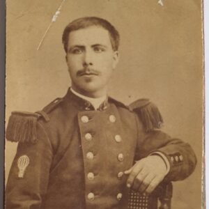 1914-1918 Photograph of a French Soldier with a Balloon Badge. 1914-1918 photographie d'un soldat français avec un insigne de ballon.