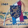 Dutch wooden painted tray 1940 - Nederlands houten beschilderd dienblad 1940. - Image 2