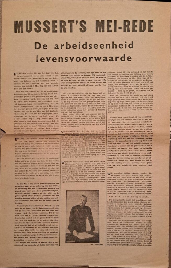 Mussert's Mei-rede - 1941.