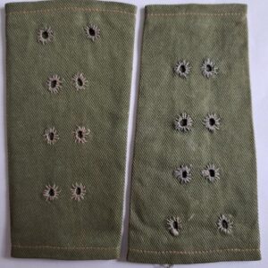 Pair of WW2 Army Officer Slip on Ranks for the metal pips.