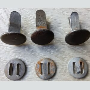 German Helmet Liner Split Pins and slotted washers – Set of Three.