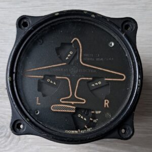 WW2 Flaps Indicator Model 8DJ4PAL - AAF Type (Used by RAF aswell). With Associated Label.