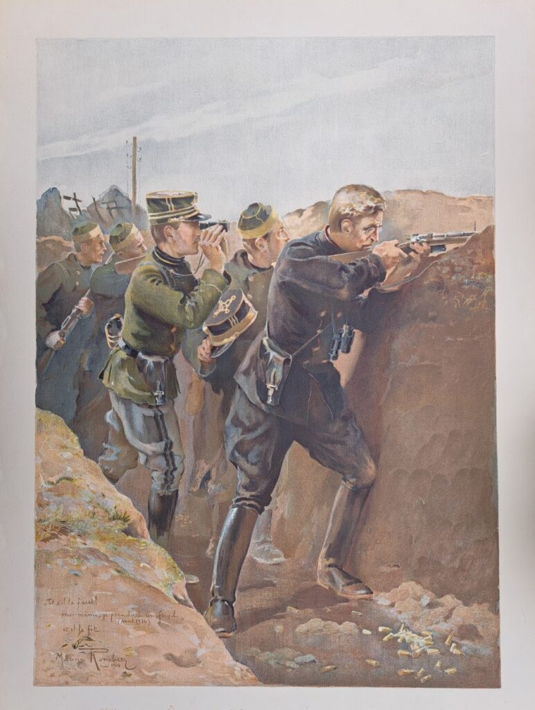 Rare Original WW1 Painting - Artist Maurice Romberg - 1914