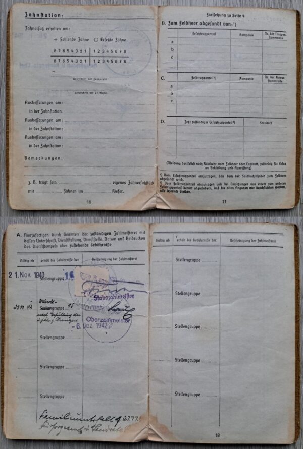 Soldbuch & 2 documents Bau-Ersatz-Bataillon 4 - Obergefreiter Richard Otto Bretschneider - Image 8