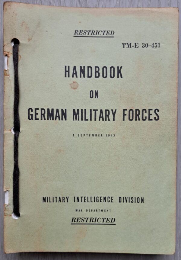 Original handbook of German Military Forces - 1943