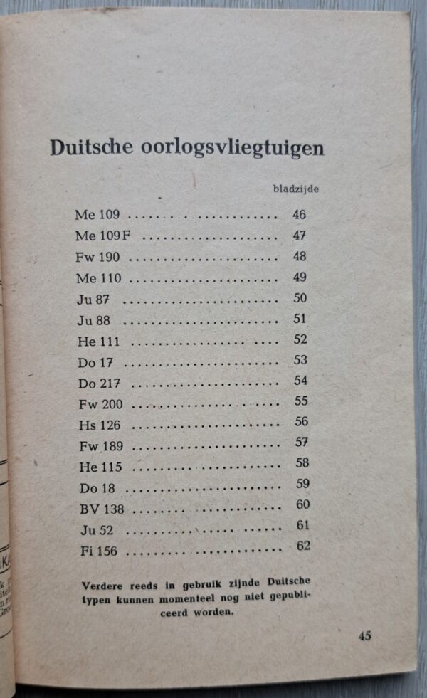 Nederlands boekje "Oorlogsvliegtuigen", 1943. - Image 3