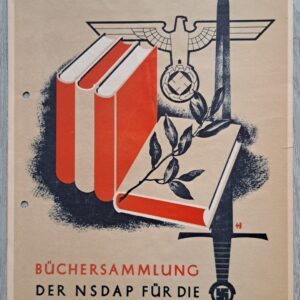 German Poster "SPENDET BÜCHER!" 30,4 x 21cm