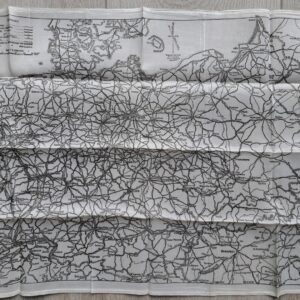 WW2 British RAF Silk Escape and Evasion Map of Germany, single sided, ref U9.